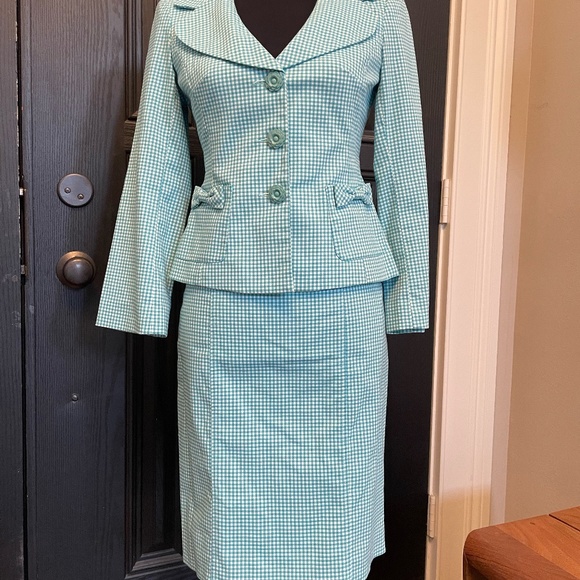 Nanette Lepore Other - Vintage Nanette Lepore gingham suit Size 2